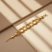 Altın Kaplama İmitasyon Desenli Üç Çeyrekli Çerçeve Bileklik BLK-1192 thumbnail 4