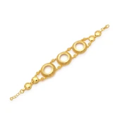 Altın Kaplama İmitasyon Desenli Üç Çeyrekli Çerçeve Bileklik BLK-1192 thumbnail 1