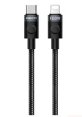 Recci RS50CL Type-C to Lightning PD Örgü Tasarımlı Hızlı Şarj Özellikli Data ve Şarj Kablosu 30W 1M thumbnail 1