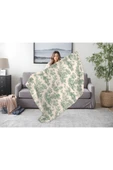 Winterfell Yün Kadife Ekose Çift Taraflı Tv Battaniyesi Green Forrest 140x190 thumbnail 2