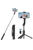 Selfie Çubuğu Tripod Kablosuz Uzaktan Kumandalı Genişletilebilir 101cm Selfie Çubuğu Monopod thumbnail 1