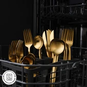 Karaca Orion Mat 12 Kişilik 60 Parça Çatal Kaşık Bıçak Takımı Gold thumbnail 7