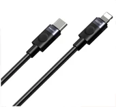 Recci RS50CL Type-C to Lightning PD Örgü Tasarımlı Hızlı Şarj Özellikli Data ve Şarj Kablosu 30W 1M thumbnail 2