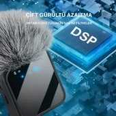 Kablosuz Çift Yaka Mikrofonu 360 Kayıt, Akıllı Gürültü Azaltma, Lightning  TypC 3.5mm Uyumlu thumbnail 5
