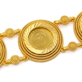 Altın Kaplama İmitasyon Desenli Üç Çeyrek Altınlı Bileklik BLK-1193 thumbnail 2