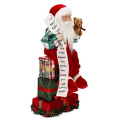 Hediye Kutularının Üstünde Oturan Noel Baba Dekoratif Biblo 48 cm thumbnail 3