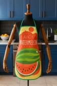 Dijital Baskılı Su Sıvı Geçirmez Leke Tutmaz Mutfak Önlüğü Watermelon thumbnail 4