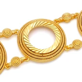 Altın Kaplama İmitasyon Desenli Üç Çeyrekli Çerçeve Bileklik BLK-1192 thumbnail 2