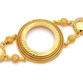 Altın Kaplama İmitasyon Desenli  Yarım Çerçeveli Bileklik BLK-1190 thumbnail 2