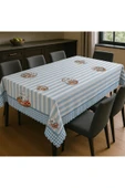 Leke Tutmaz Masa Örtüsü 3D Dijital Baskılı Çaydanlık Desenli Masa Örtüsü thumbnail 4