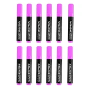 Artlirne Fosforlu Kalem Kesik Uç Neon Renkler Mor 12 Adet thumbnail 1