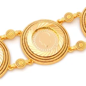 Altın Kaplama İmitasyon Desenli Beş Çeyrek Altınlı Bileklik BLK-1189 thumbnail 2