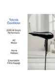 Fakir Noble Ac Motor Saç Kurutma Makinesi - Siyah thumbnail 3