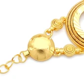 Altın Kaplama İmitasyon Desenli Beş Çeyrekli Çerçeveli Bileklik BLK-1188 thumbnail 3