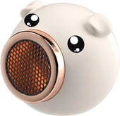 dijiusidy Elektrikli Sıcak Hava Masaüstü Isıtıcı Hızlı Ve Sessiz Isıtma Elektrikli Sıcak Hava Elektrikli Isıtıcı ABS Mini Elektrikli Isıtıcı, beyaz thumbnail 1