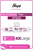 Sleepy Easy Clean Lilyum Buketi Mopa Uyumlu Yer Temizlik Havlusu&Mendili 20 Yaprak thumbnail 1