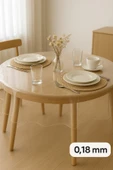 PAMUK'S DESİGN Pvc Şeffaf Kalın Yuvarlak Masa Örtüsü Kaymaz Taban, Tüm Ebatlar 180 Micron 0,18 mm thumbnail 2