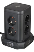 Brennenstuhl Brennnestuhl Premium Serisi Masa Üstü 8 Soketli 4 USB li Kulesi 2 Metre Kablolu Priz thumbnail 1