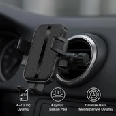 Coofbe Yuvarlak Havalandırma Uyumlu Araç İçi Telefon Tutucu, Sarsılmaz, Titremez, Mercedes, Audi Uym thumbnail 5