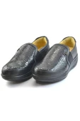 Dr.Comfort 5013 Ortopedik&Therapeutic Rocker Bottom Kadın Deri Ayk. Siyah Deri-Siyah Crocco thumbnail 3