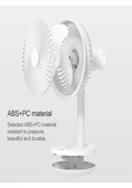Vh Vantilatör USB Şarj Masaüstü Şarjlı Otomatik Döner Başlıklı Vantilatör Elektrik Fan Siyah thumbnail 2