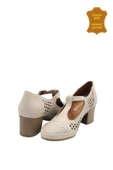 Venüs 1911923Y Hakiki Deri Anatomik Kadın Ayakkabı BEJ Ç thumbnail 5