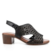 Hush Puppies Fito 624216 Hakiki Deri Kadın Sandalet Siyah thumbnail 2