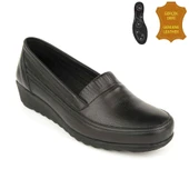 Muya Momento 6 Nokta Anatomik %100 Deri Kadın Ayakkabı Siyah thumbnail 1