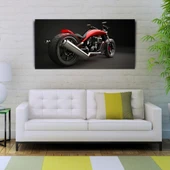 Kırmızı Naked Motor Kanvas Tablo 60 x 120 thumbnail 2