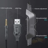 Zore Onikuma K6 RGB Oyuncu Kulaklığı 3.5mm thumbnail 8