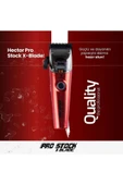 Hector Pro Stock X Blade 1100 Devir Profosyonel Tıraş Makinesi Kırmızı thumbnail 4