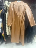 Deri Düğmeli ve Kuşaklı Trençkot thumbnail 4