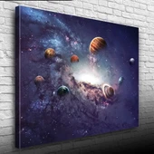 Gezegenler Gri Tonlarda Kanvas Tablo 50 x 70 thumbnail 1