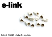 S-link SL-RJ40 RJ45 25 Li Paket Gri Jack Kılıfı thumbnail 2