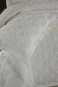 Velisa Çift Kişilik Şönil Desenli 235x250 cm Pike Takımı Krem thumbnail 6