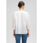 V YAKA UZUN KOLLU BLUZ thumbnail 10