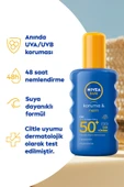 NIVEA SUN SPF 50+ Yüksek Güneş Koruyucu ve Nemlendirici Vücut Spreyi 200ml, Suya Dayanıklı thumbnail 2