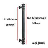 15 Adet Sarmaşık Kulp Mat Siyah 160 mm Kulp Mobilya Mutfak Dolabı Çekmece Dolap Kapak Kulpu Kulbu Metal Kulpları thumbnail 2