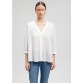 V YAKA UZUN KOLLU BLUZ thumbnail 8