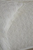 Velisa Çift Kişilik Şönil Desenli 235x250 cm Pike Takımı Krem thumbnail 7