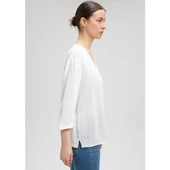 V YAKA UZUN KOLLU BLUZ thumbnail 5