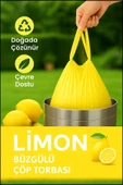 30 Adet Orta Boy Kokulu Büzgülü Çöp Poşetleri Lavanta Limon Çilek Kokulu Çöp Torbaları 55x60 CM thumbnail 8