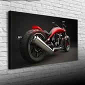 Kırmızı Naked Motor Kanvas Tablo 60 x 120 thumbnail 1