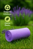 30 Adet Orta Boy Kokulu Büzgülü Çöp Poşetleri Lavanta Limon Çilek Kokulu Çöp Torbaları 55x60 CM thumbnail 6