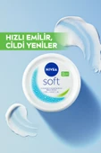 NIVEA Soft Nemlendirici Vücut Bakım Kremi 200ml, Jojoba Yağı, E Vitamini, Yüz Vücut El, Yumuşak Cilt Hissi thumbnail 4