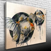 Gri Balık Kanvas Tablo 50 x 70 thumbnail 3