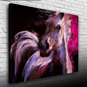 Beyaz At Yağlıboya Kanvas Tablo 50 x 70 thumbnail 3