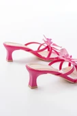 Fuşya Orkide Detaylı İnce Topuklu Kadın Terlik thumbnail 5