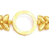 Altın Kaplama İmitasyon Çiçek Desenli Çeyrek Çerçeve Bileklik BLK-1179 thumbnail 3