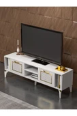 Tv Sehpası Ünitesi Tekli Orta Sehpa 3'Lü Zigon Sehpa Set Üç Ürün Beyaz thumbnail 1